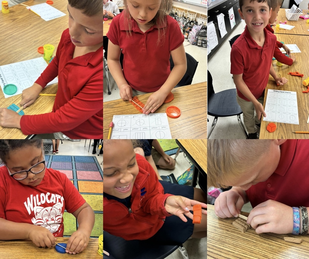 Who knew fractions could be this fun?  Mrs. Qualls class is learning fractions the hands-on way! Students used Play-Doh to explore equal shares and partitioning. 