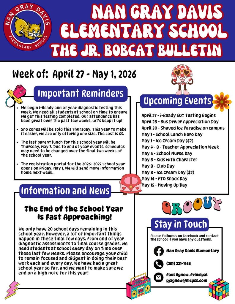 Parent Newsletter 4 -27-26