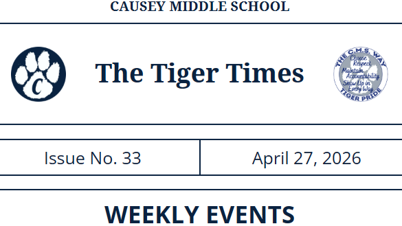 Screenshot of Weekly newsletter 4-27-26