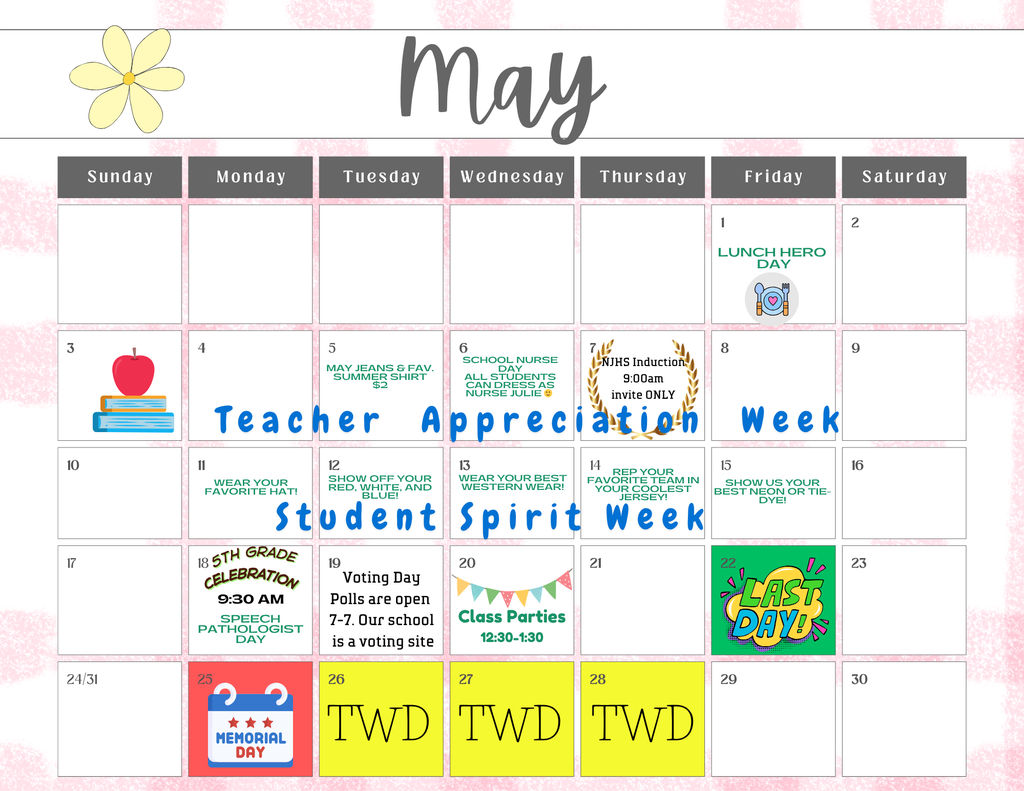 May Calendar of Events