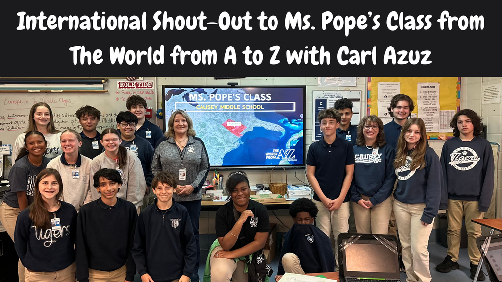 Shout-out to Ms. Pope's class on the world from a to z with carl azuz