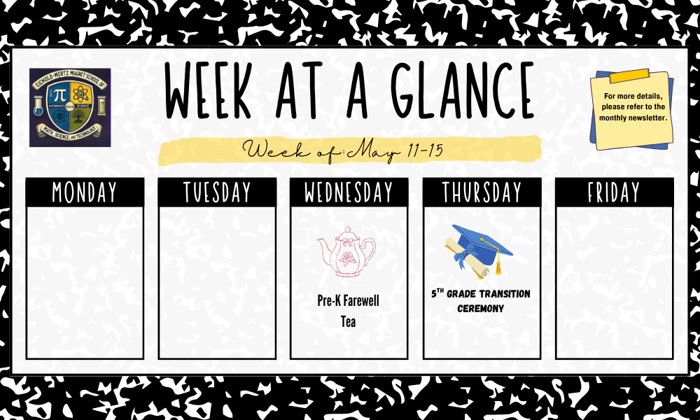 Week at a Glance May 11-15