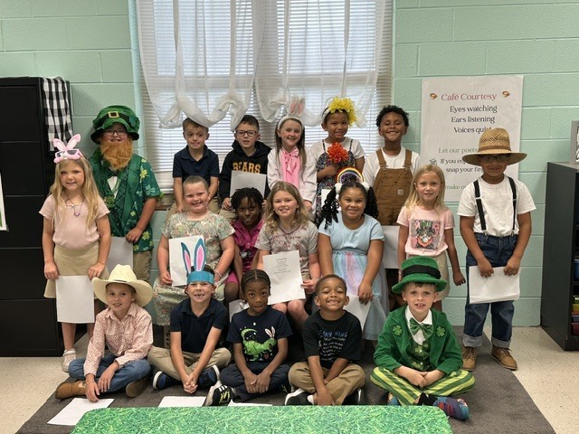 Little poets with big words!  We are so proud of these first graders practicing their fluency with fun, rhyming poems.  Ms. Thornton's First Grade