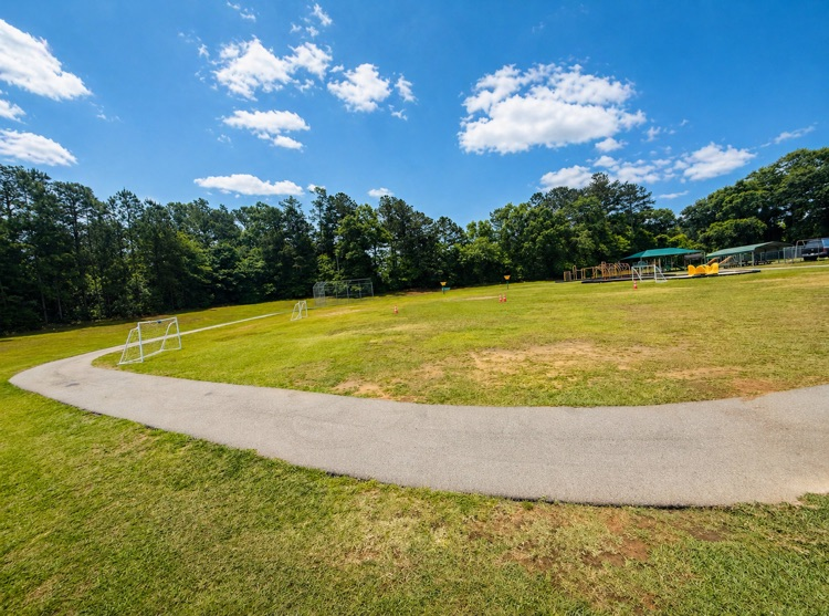paved track for students 