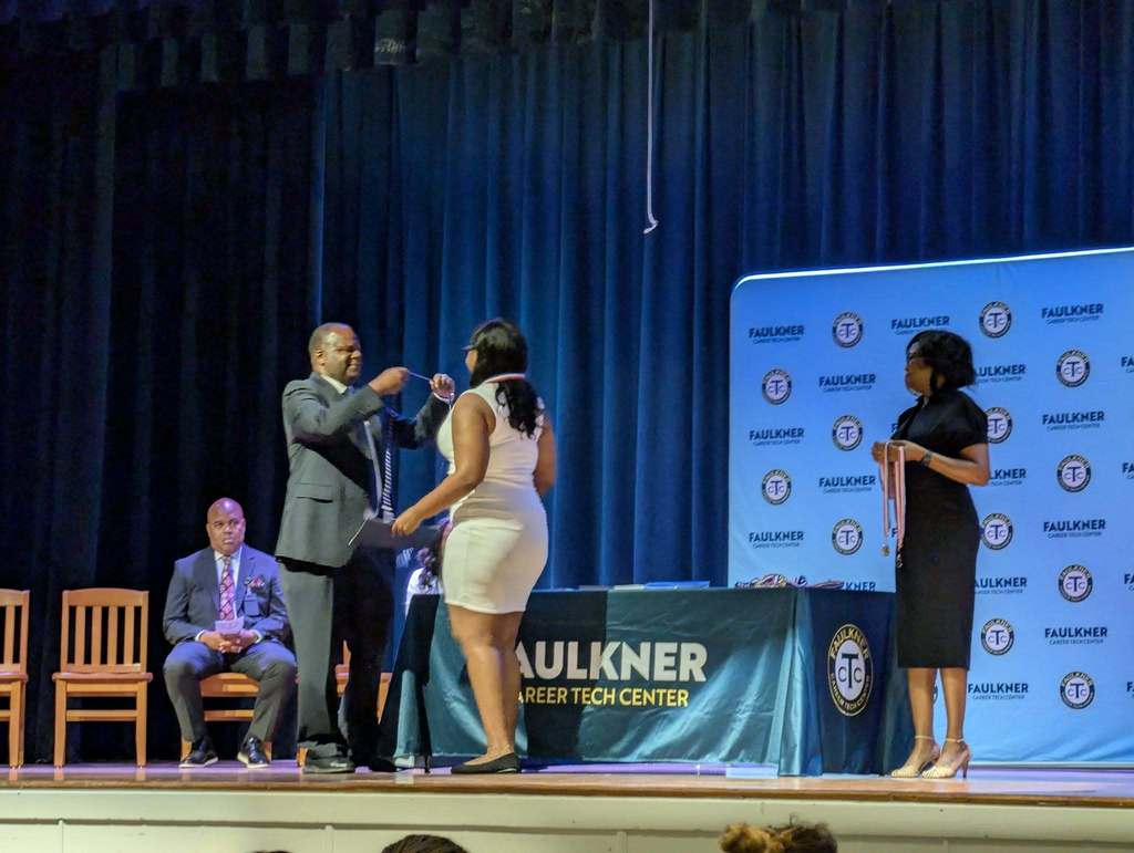 Senior students that completed their program at Faulkner Career Tech Center were celebrated at a completion ceremony.