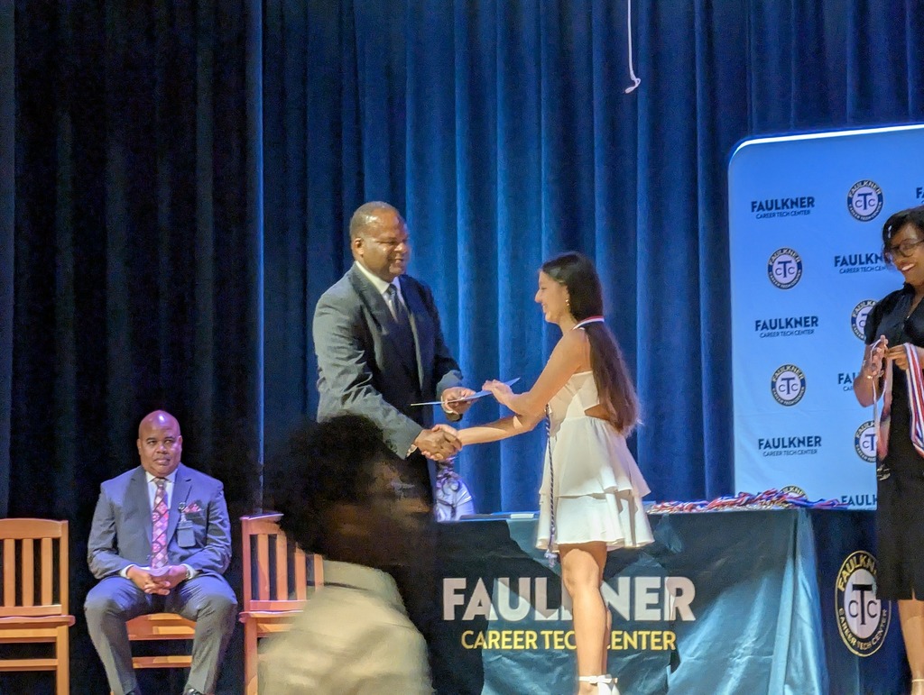 Senior students that completed their program at Faulkner Career Tech Center were celebrated at a completion ceremony.