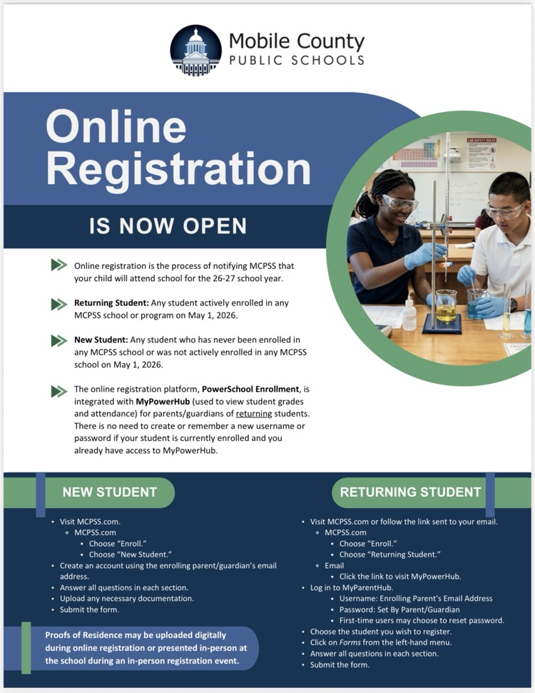 MCPSS Online Registration Open 2026-27