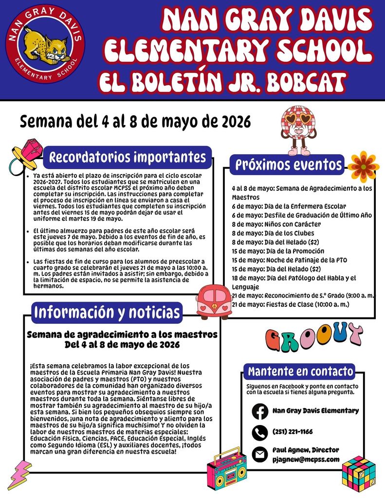 Parent Newsletter 5-4-26 (Spanish)