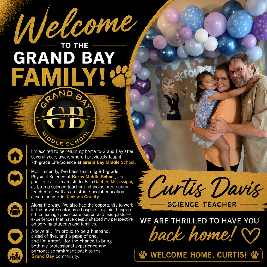 Welcome Curtis Davis to the Grand Bay family.