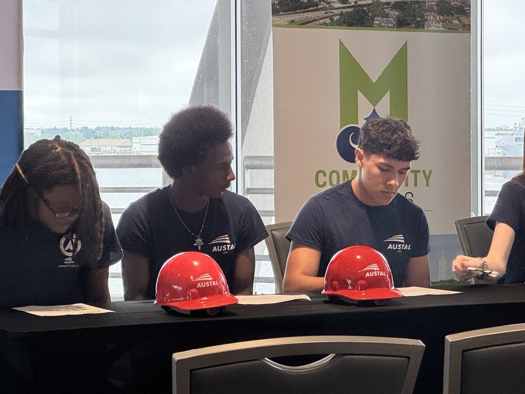 At Austal USA’s Apprentice Signing Day, these future shipbuilders officially committed to careers in skilled trades through our workforce development program — choosing hands-on career paths in welding, ship fitting, pipe welding, and pipe fitting.