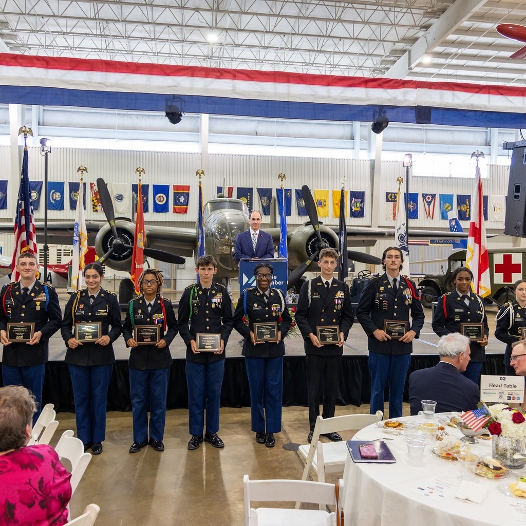 MGM JROTC Cadet Joseph Smith was recently recognized at the Mobile Chamber military appreciation lunch.