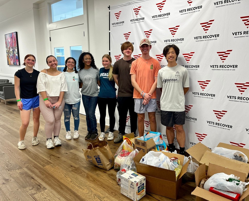 Brady collected food and winter clothing items from students to donate to the non-profit organization Vets Recover.