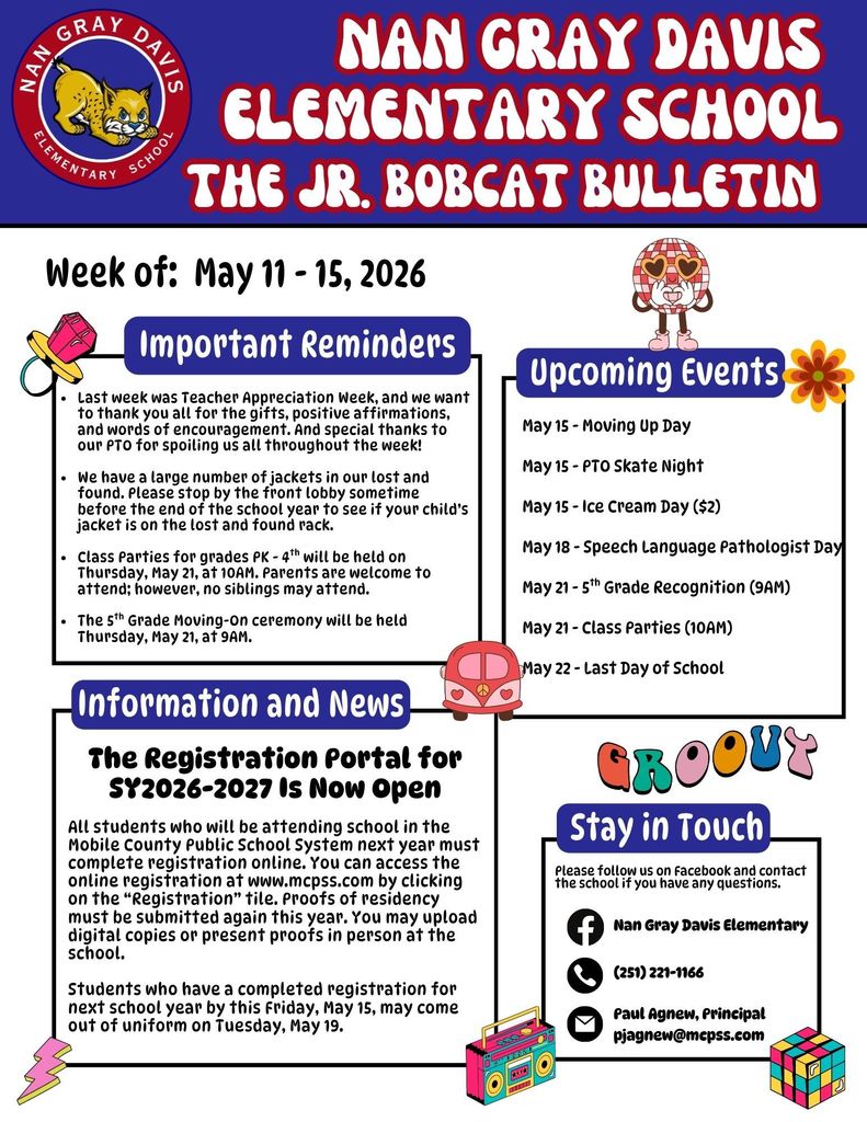 Parent Newsletter 5-11-26