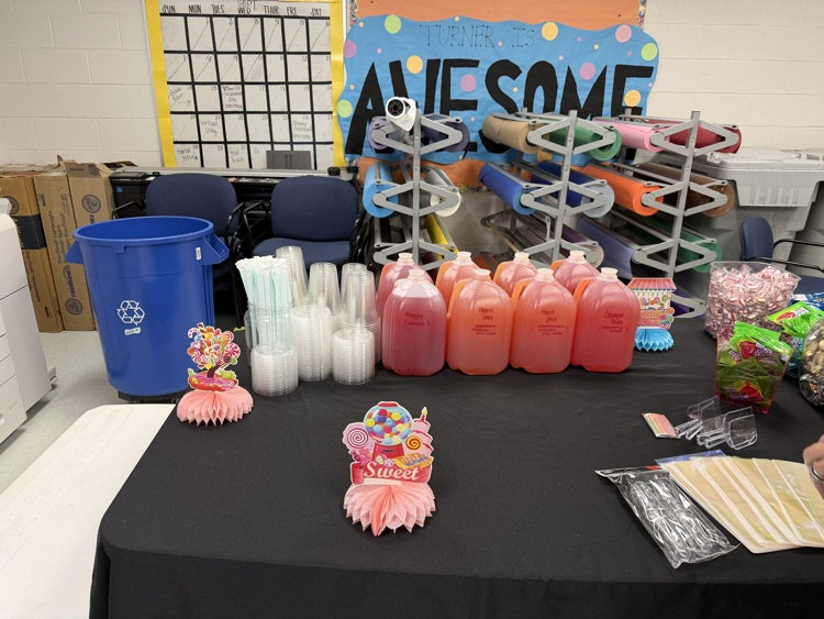 juice on the table to go with candy 