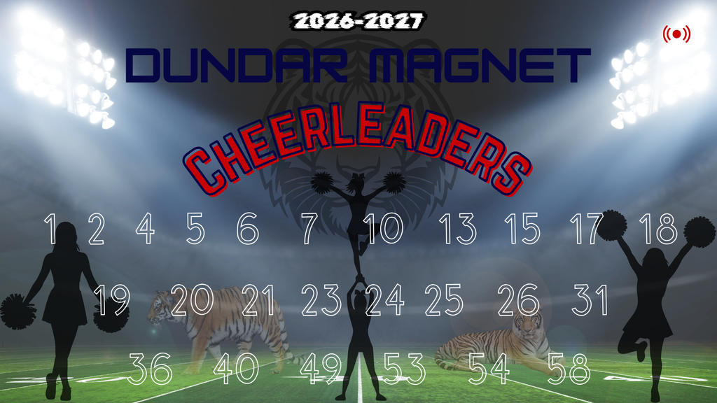 2026-2027 Dunbar Magnet Cheer list