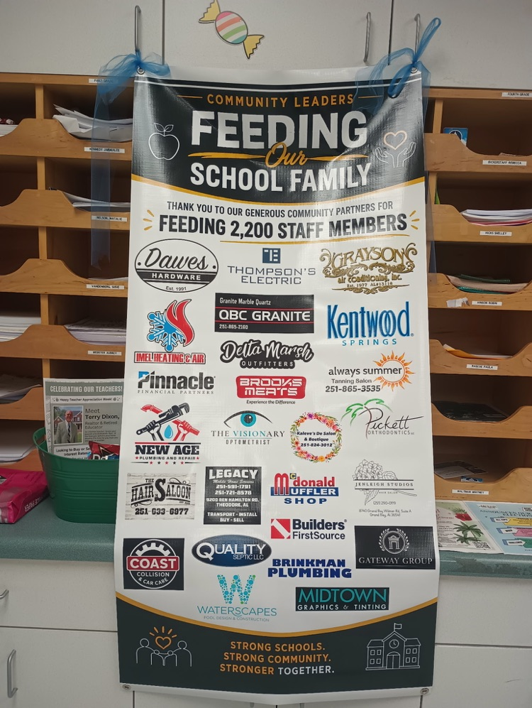 banner of sponsors for the breakfast