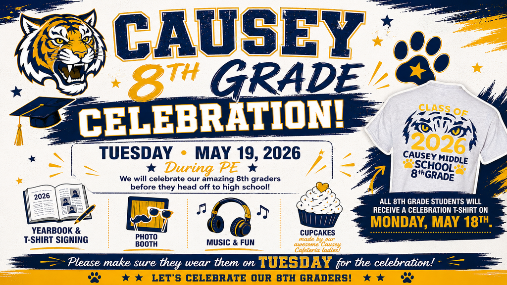 8th Grade Celebration Yearbook/T-Shirt signing