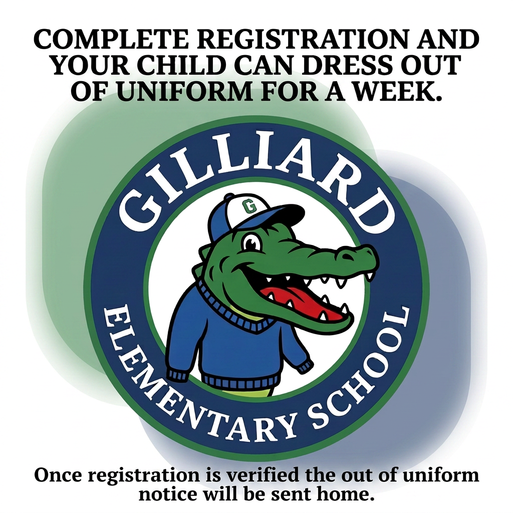 All students who are registered early will get to dress out of uniform for an entire week.