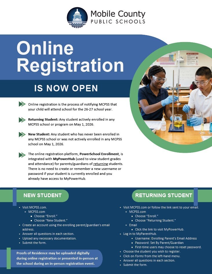 registration flyer- contact the school for more info