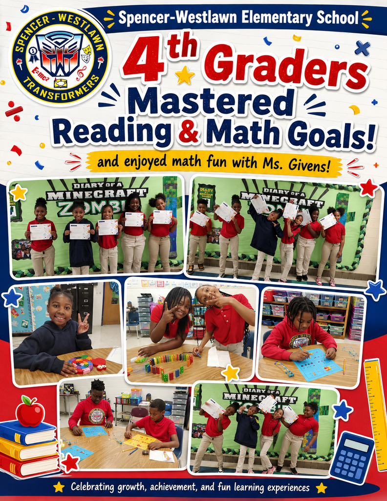 4th Grade students mastered reading and math goals with Ms. Givens. 