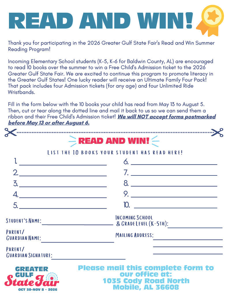 Greater Gulf State Fair Reading Flyer