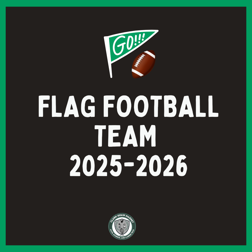 Graphic announcing the flag football team- all information is listed in the post 