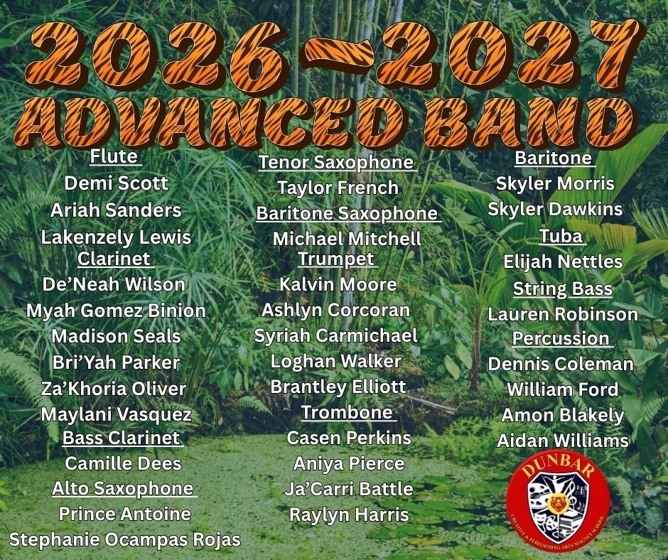 2026-2027 advanced band list