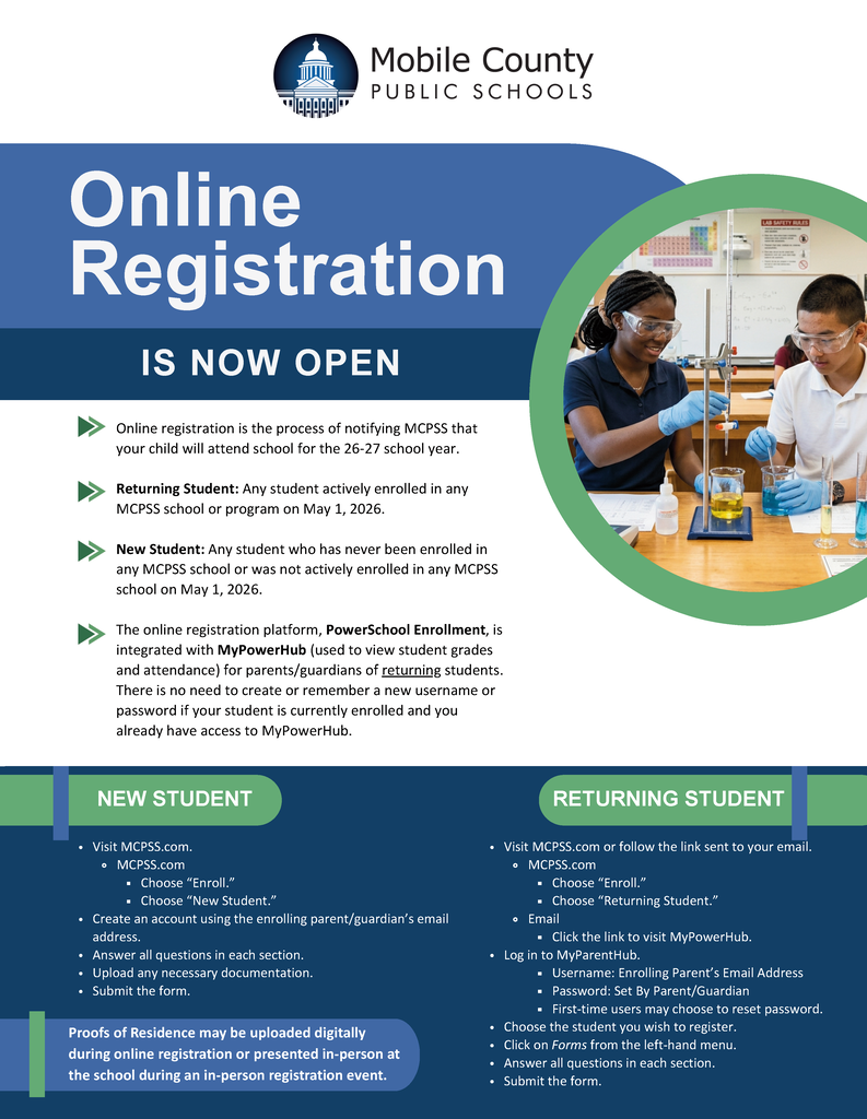 Online Registration Information/Directions