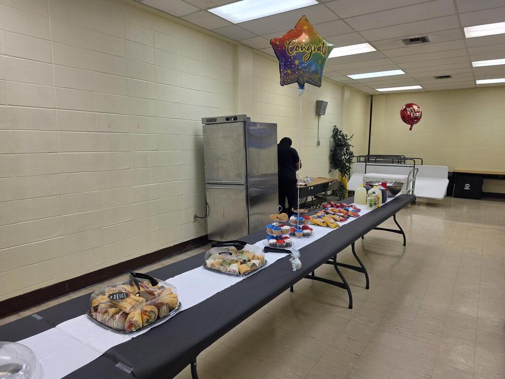 celebration: food and balloons