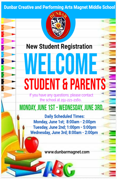 New student registration graphic