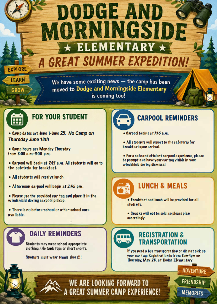 Summer Literacy and Numeracy Camp Reminder