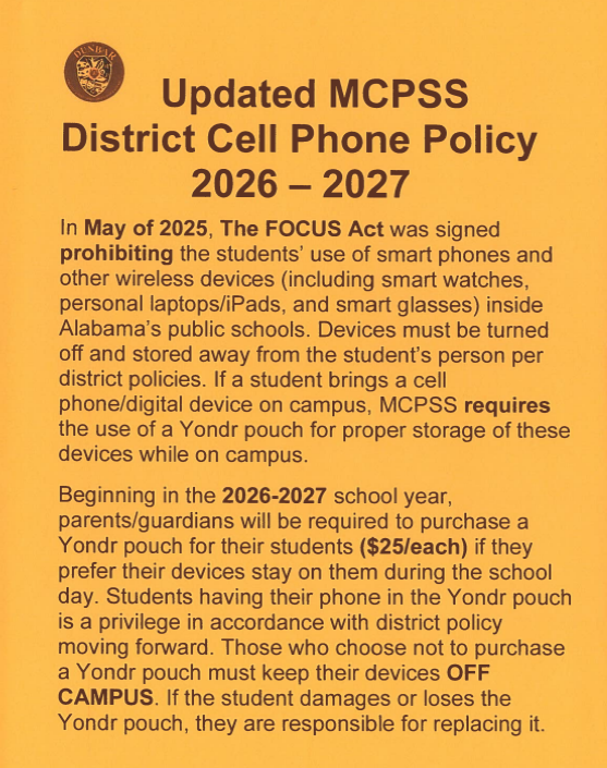 2026 - 2027  cell phone policy