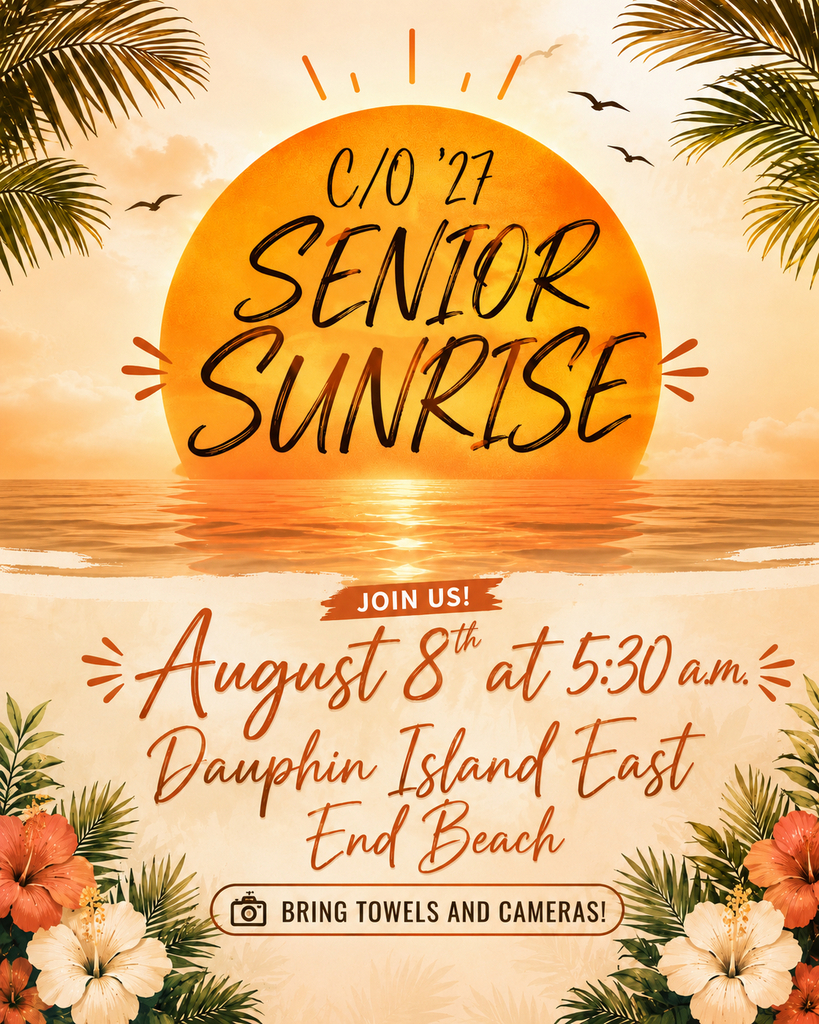 Senior Sunrise Date- mark it down!