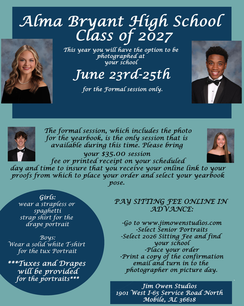 Senior portrait information