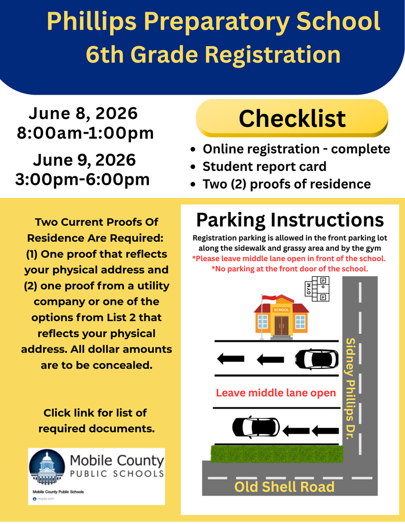6th grade registration