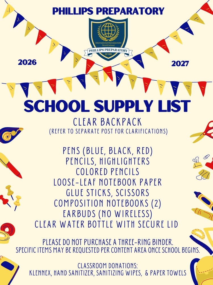 2026-2027 supply list