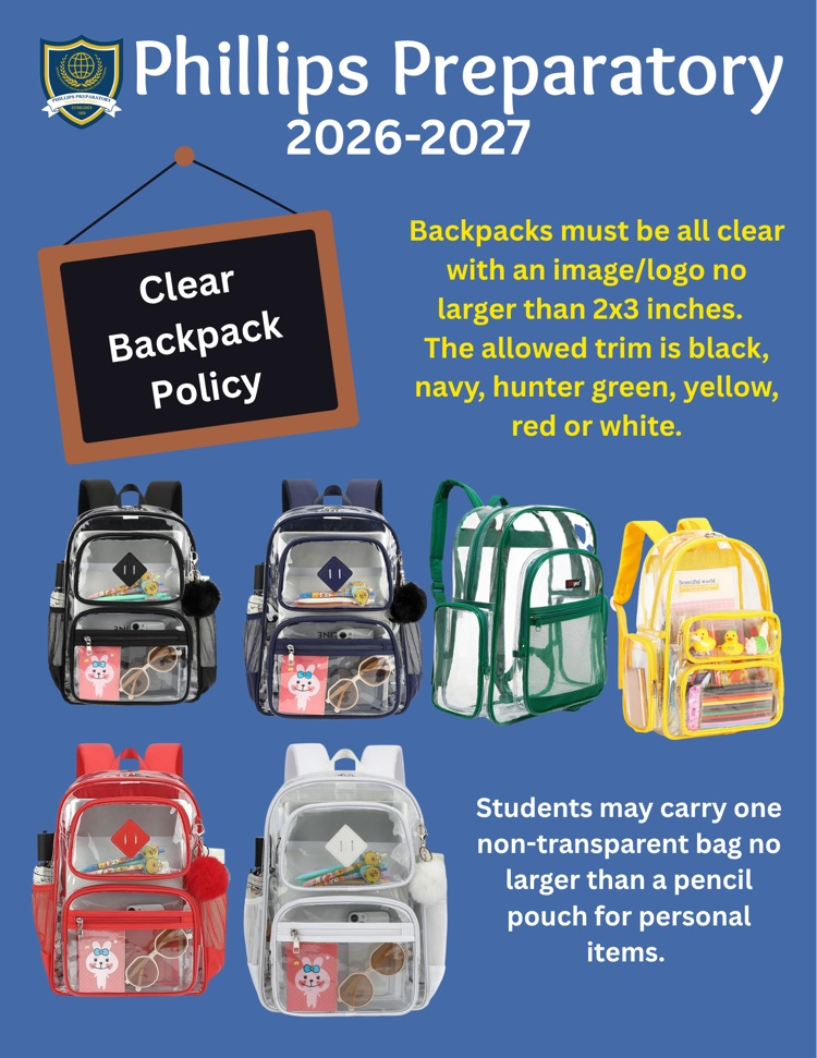 clear book bag policy