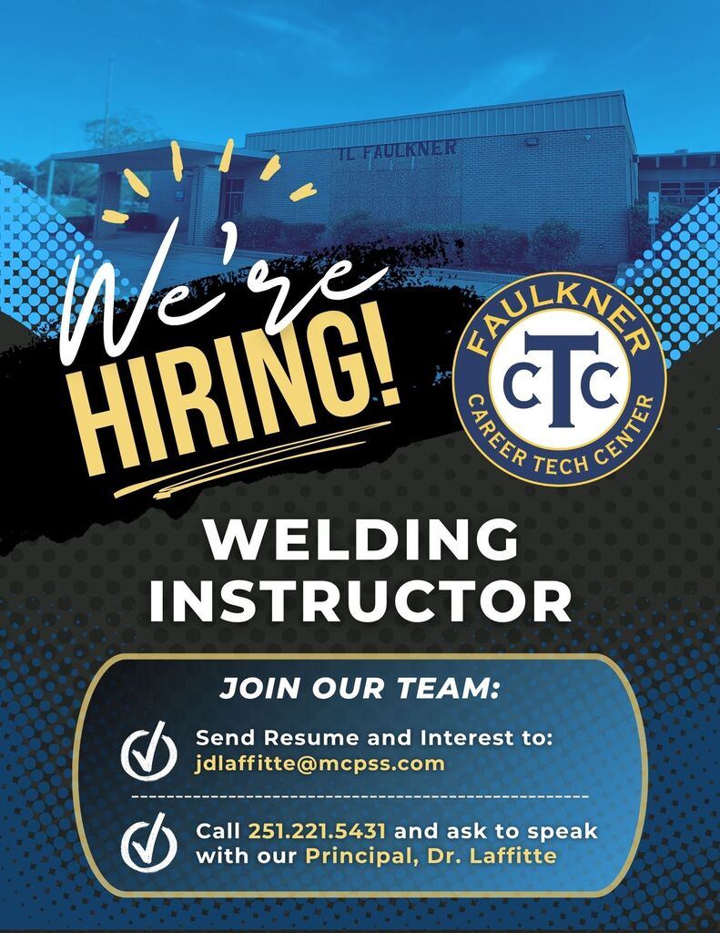 welding instructor job flyer