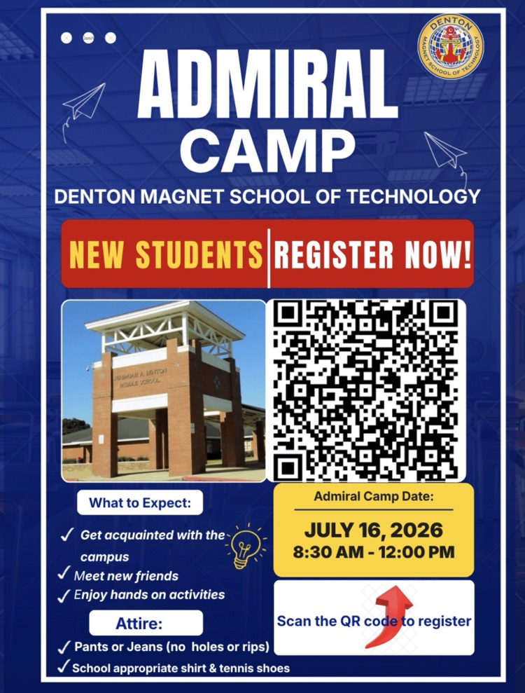 Admiral Camp for new students is July 16