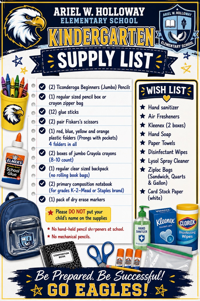 Second grade supply list