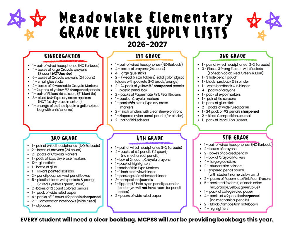 supply list