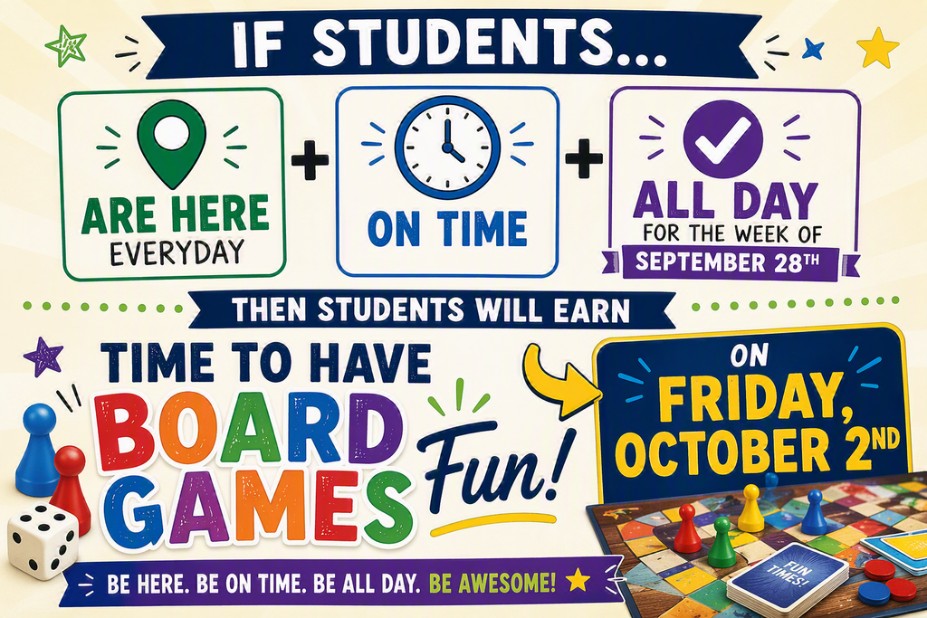 Attendance Count Period- Week of September 28th