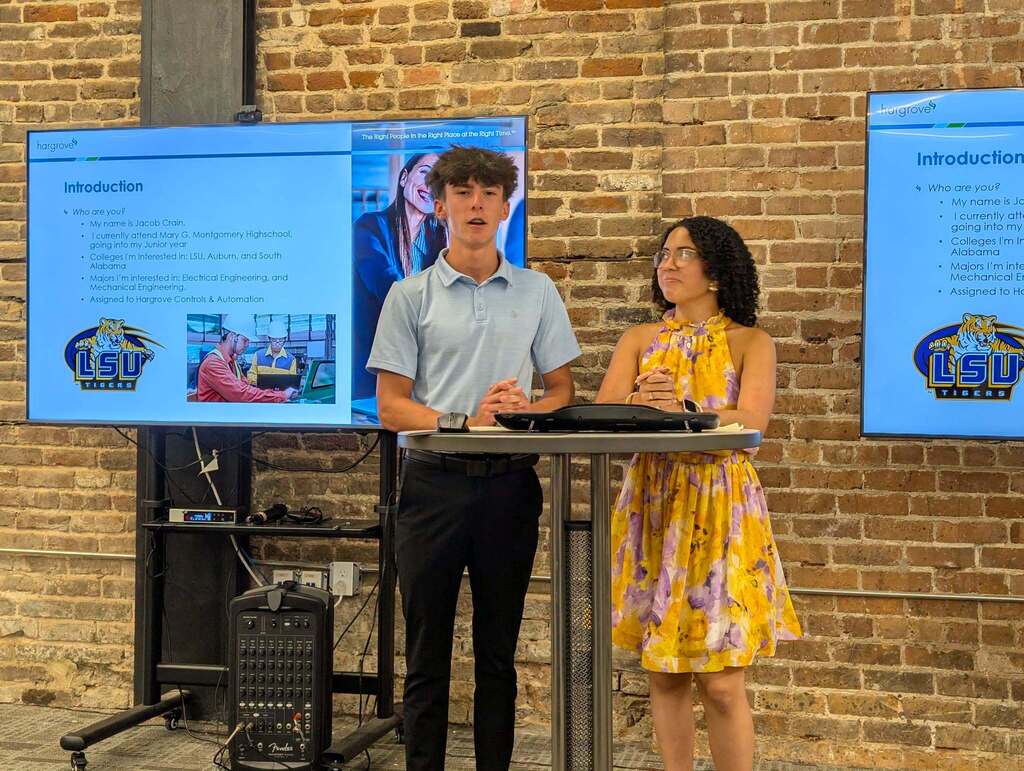 Our summer interns at Hargrove Engineers & Constructors presented their internship experiences.