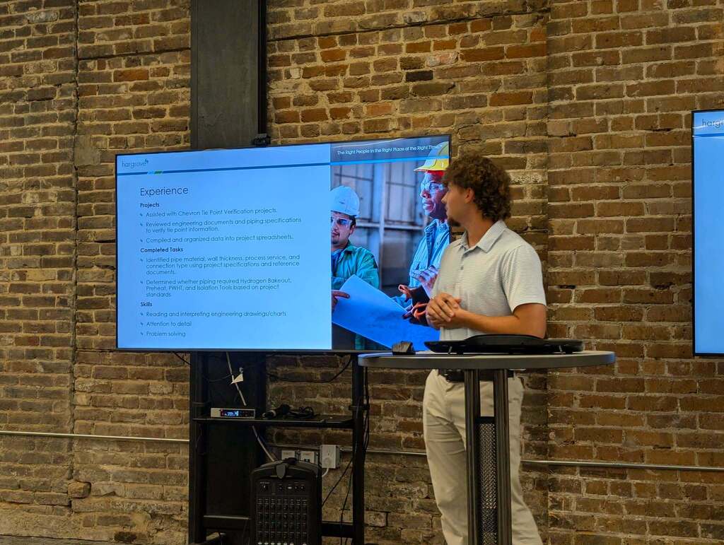 Our summer interns at Hargrove Engineers & Constructors presented their internship experiences.