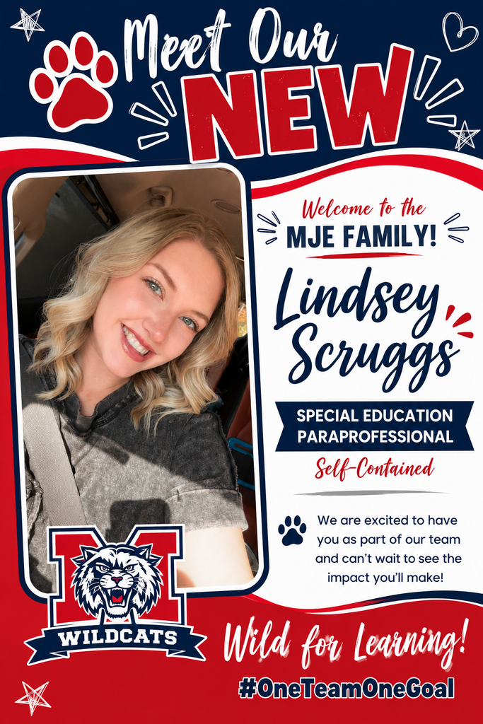 Meet our New Special Education Paraprofessional. Mrs. Lindsey Scruggs. We are excited to have you as part of our team and can't wait to see the impact you'll make!