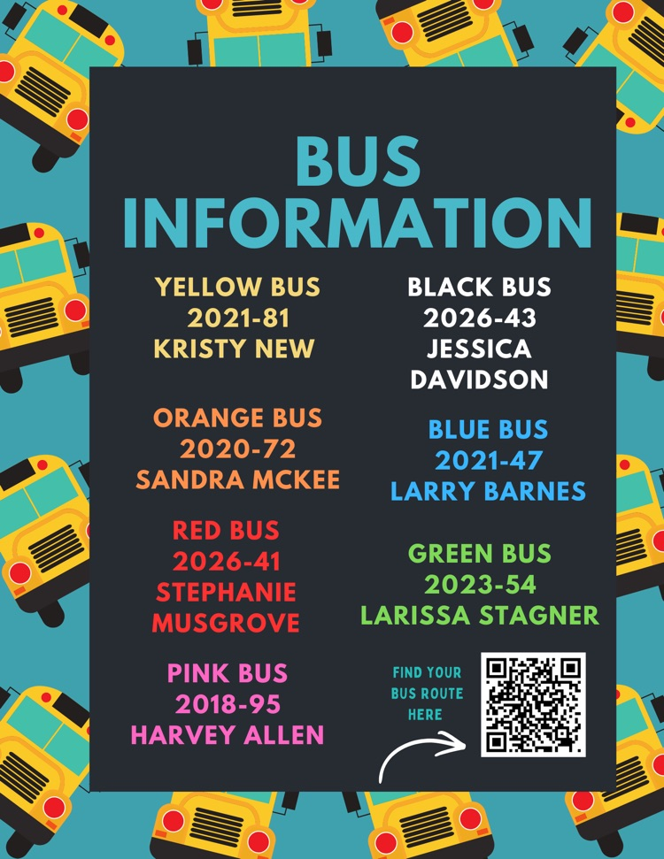 decorative flyer for bus information 