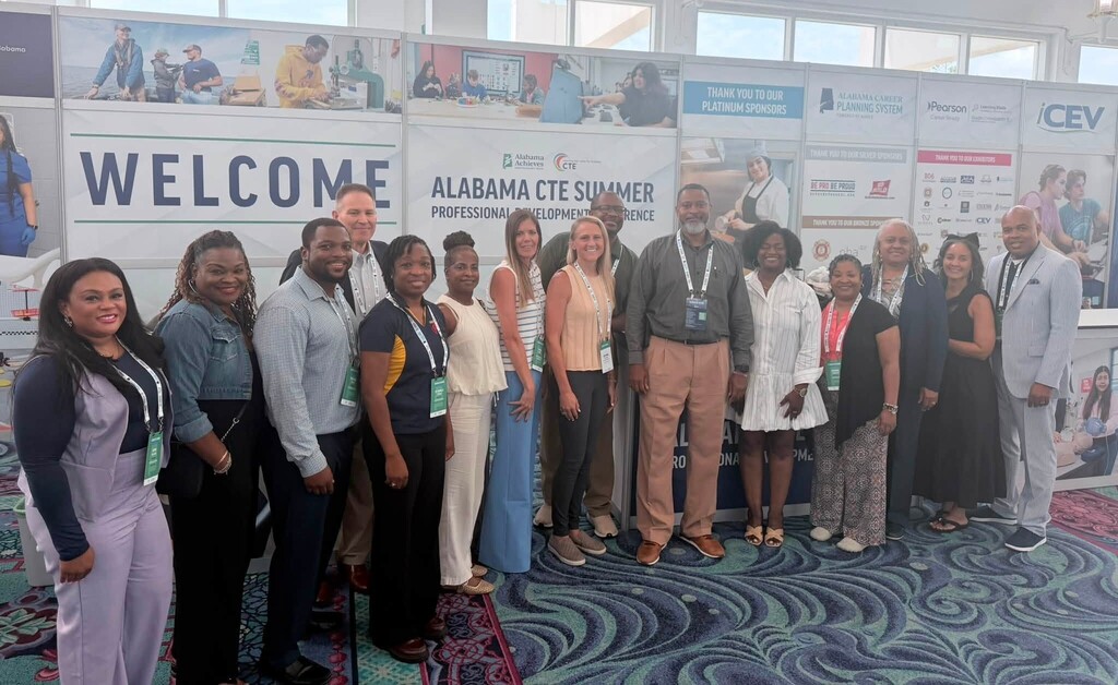Mobile County Public Schools career coaches at a conference