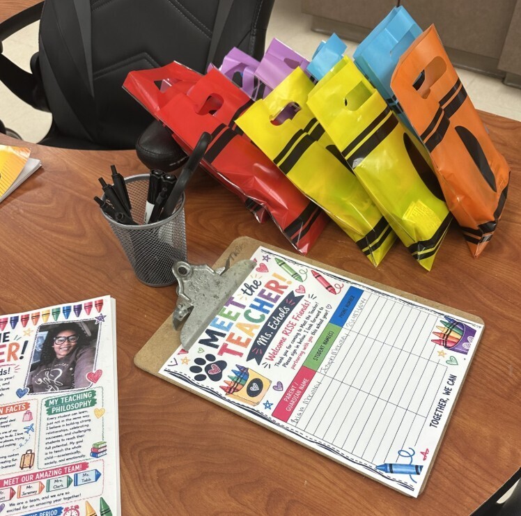 Rise level Meet the teacher flyer and goodie bags
