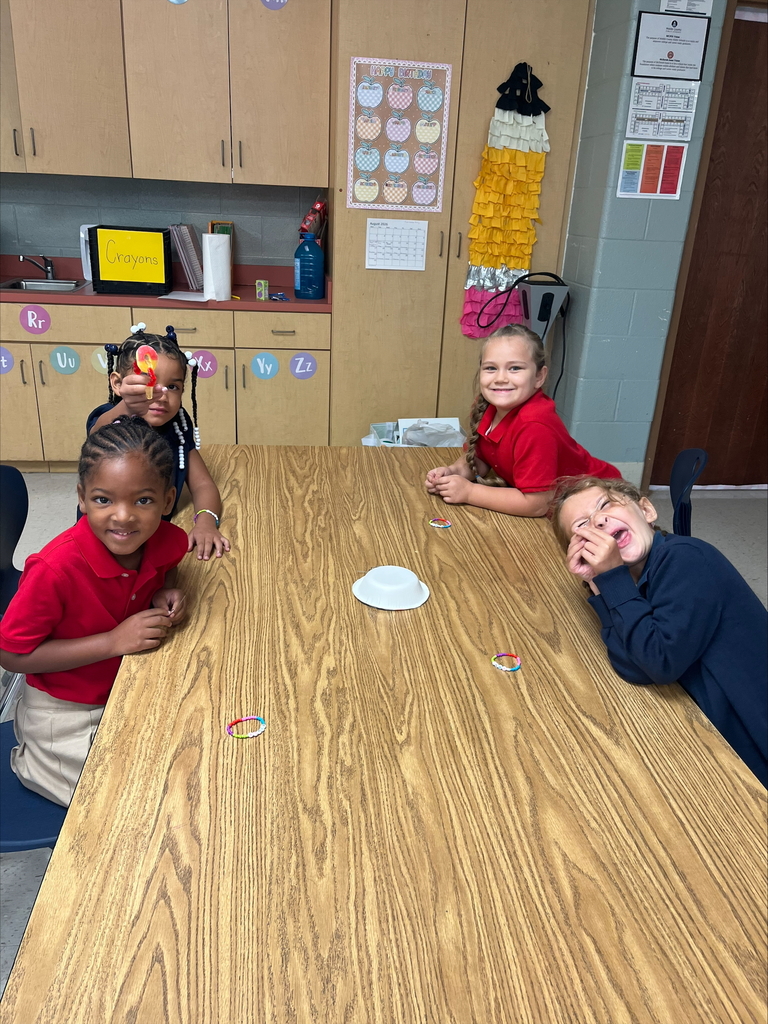 Today, Mrs. Kittrell's first graders enjoyed a game to learn the importance of teamwork. They had to work together to save Will the Worm (a gummy worm) by putting him in a life preserver ( a peach ring).