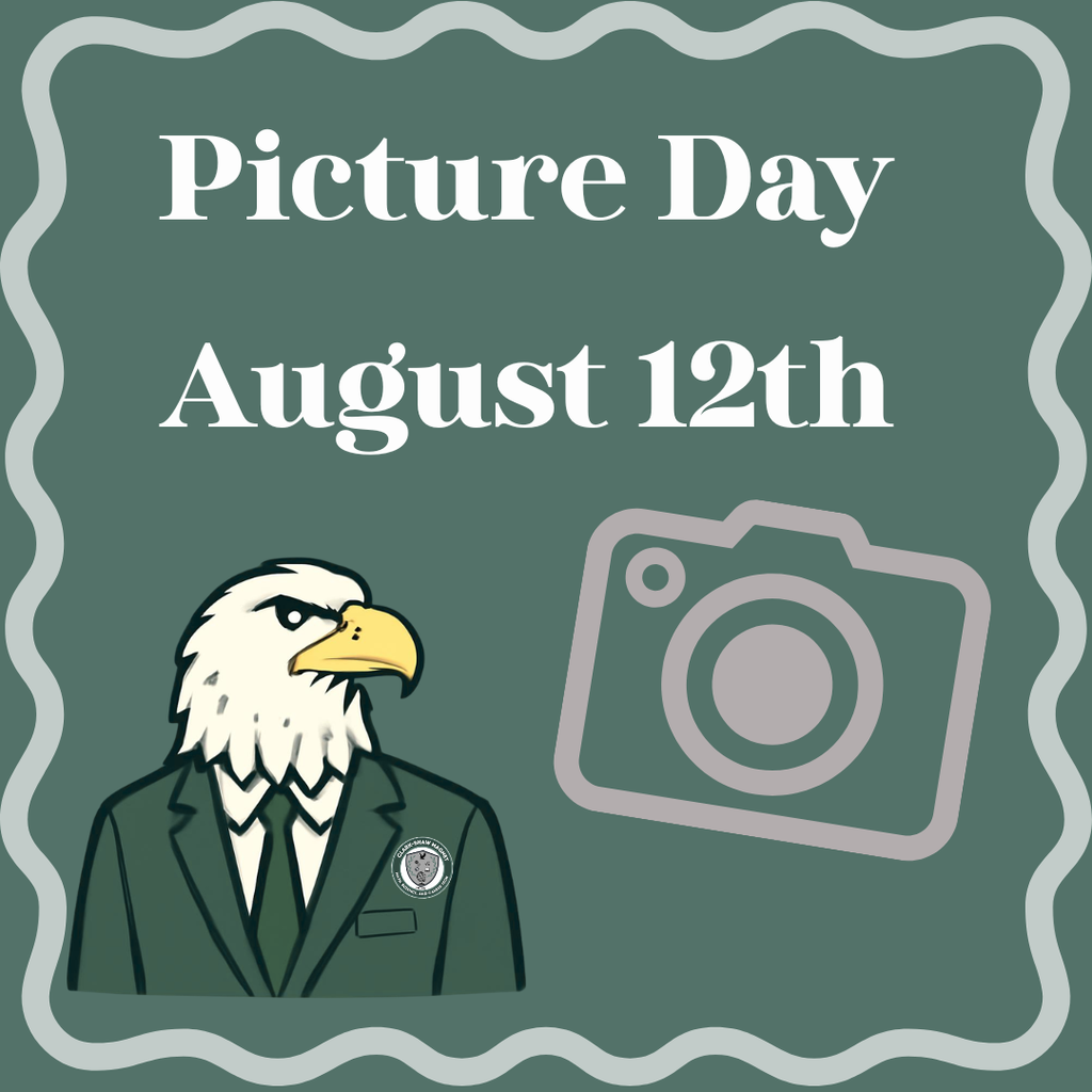graphic announcing picture day- all information listed in caption